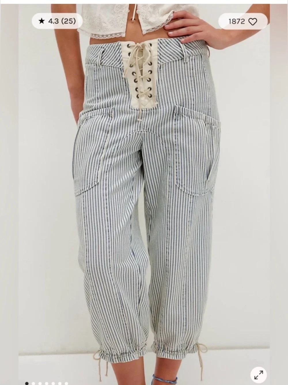 We the Free/Free People Smooth Sailing Cropped Jeans. - Picture 1 of 4